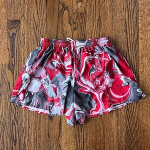 BOA Women XL Vibrant Swirl Women's Athletic Shorts Abstract Design Active